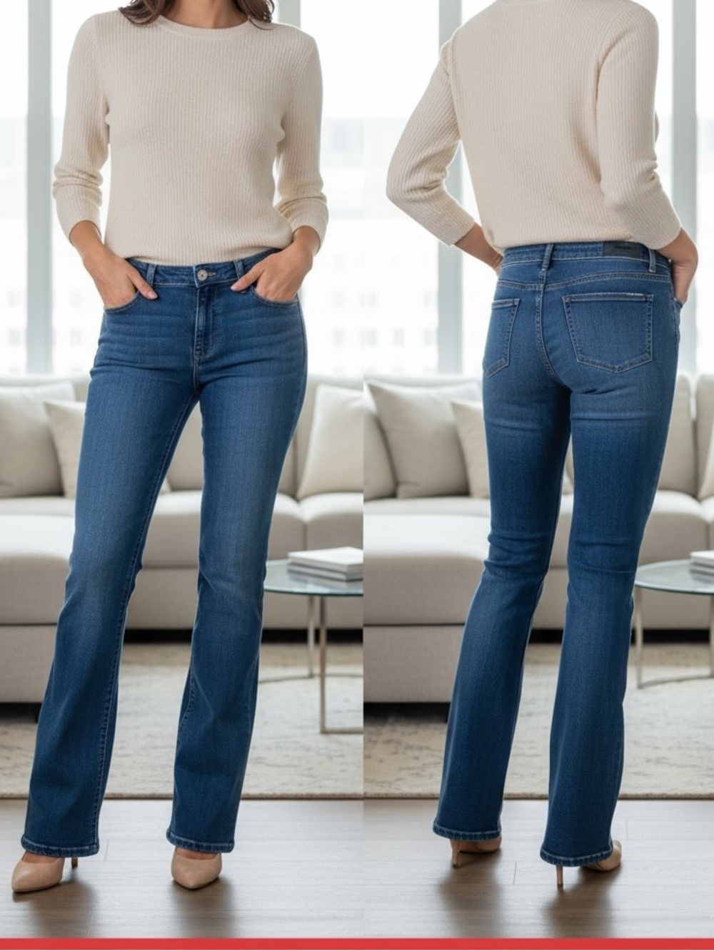 BUFFALO David Bitton Boulevard Mid-Rise Straight Leg Stretch Jeans